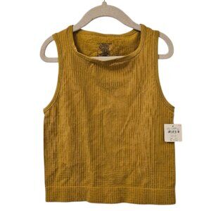Yellow by Anthropologie Women's The Reegan Seamless Ribbed Cropped Tank Top